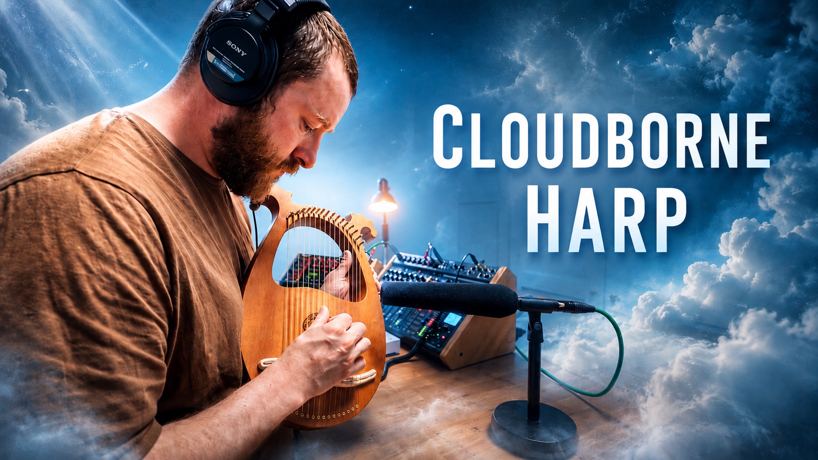 Artwork for Cloudborne Harp | Atmospheric Ambient Synth Meditation | Erik Averdal